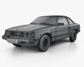 Toyota Celica ST クーペ 1979 3Dモデル wire render