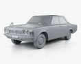 Toyota Crown 1967 3d model clay render