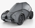 Toyota i-TRIL 2018 3D模型 wire render