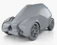Toyota i-TRIL 2018 3D модель clay render