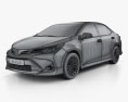 Toyota Corolla Sport 2021 3D модель wire render