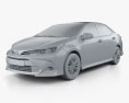 Toyota Corolla Sport 2021 3D-Modell clay render