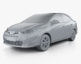 Toyota Yaris TH-spec セダン 2021 3Dモデル clay render