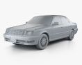 Toyota Crown hardtop 2001 3D模型 clay render