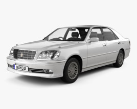 3D model of Toyota Crown Royal Saloon 2003