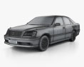 Toyota Crown Royal Saloon 2003 3D-Modell wire render