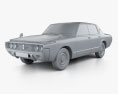 Toyota Crown sedan 1971 3d model clay render