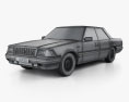 Toyota Crown Royal Saloon 1983 3D-Modell wire render