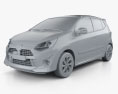 Toyota Wigo G 2021 3D 모델  clay render