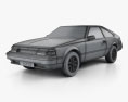 Toyota Celica liftback 1981 3D模型 wire render