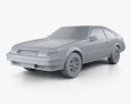 Toyota Celica liftback 1981 3D模型 clay render