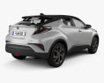 Toyota C-HR with HQ interior 2020 3d model back view