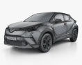 Toyota C-HR with HQ interior 2020 3d model wire render