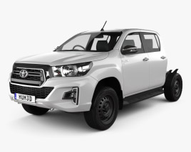 3D model of Toyota Hilux Double Cab Chassis SR 2021