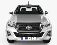 Toyota Hilux Doppelkabine Chassis SR 2021 3D-Modell Vorderansicht