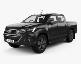 3D model of Toyota Hilux Double Cab L-edition 2021