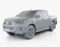 Toyota Hilux Double Cab L-edition 2021 3d model clay render
