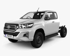 Toyota Hilux Extra Cab Chassis SR 2021 3D model