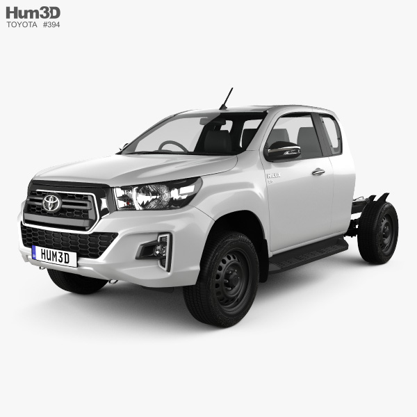 Toyota Hilux Extra Cab Chassis SR 2022 3D model