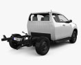 Toyota Hilux Extra Cab Chassis SR 2022 3D-Modell Rückansicht