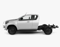 Toyota Hilux Extra Cab Chassis SR 2022 3Dモデル side view