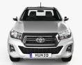 Toyota Hilux Extra Cab Chassis SR 2022 3D模型 正面图