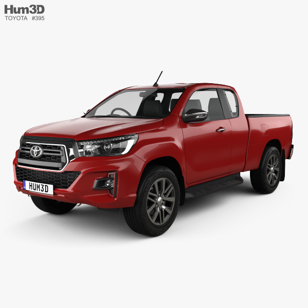 Toyota Hilux Extra Cab Raider 2022 3D-Modell