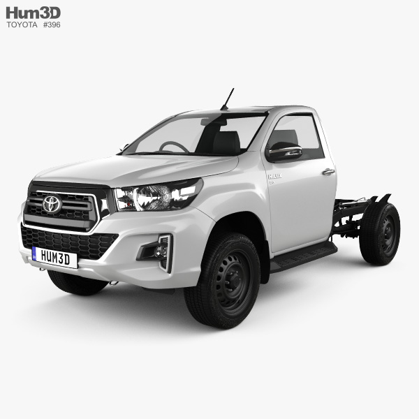 Toyota Hilux Cabina Simple Chassis SR 2021 Modelo 3D