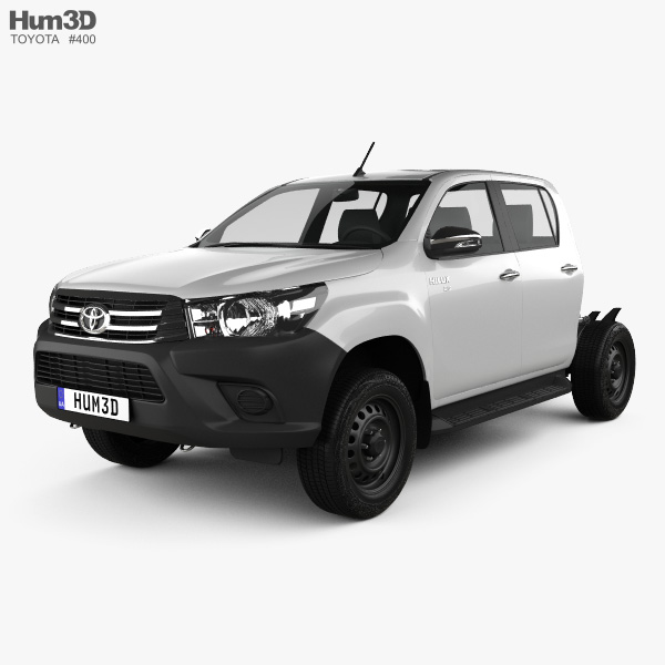 Toyota Hilux Cabine Double Chassis 2018 Modèle 3D