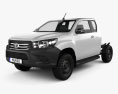 Toyota Hilux Extra Cab Chassis 2018 3D модель