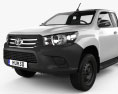 Toyota Hilux Extra Cab Chassis 2018 3D 모델 