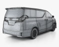 Toyota Vellfire Aero 인테리어 가 있는 2018 3D 모델 