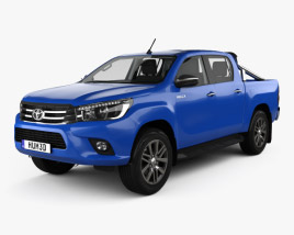 Toyota Hilux Double Cab SR5 with HQ interior 2015 3D model