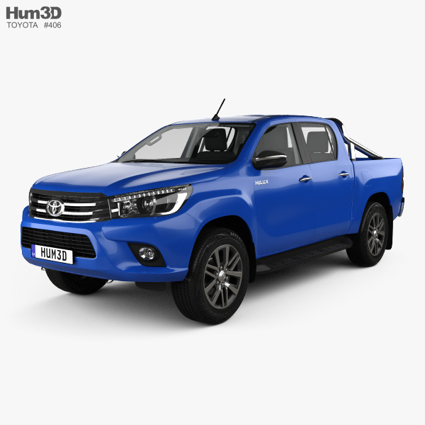 Toyota Hilux Двойная кабина SR5 с детальным интерьером 2015 3D модель