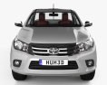 Toyota Hilux Cabina Simple GLX con interior 2015 Modelo 3D vista frontal