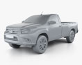 Toyota Hilux 单人驾驶室 GLX 带内饰 2015 3D模型 clay render
