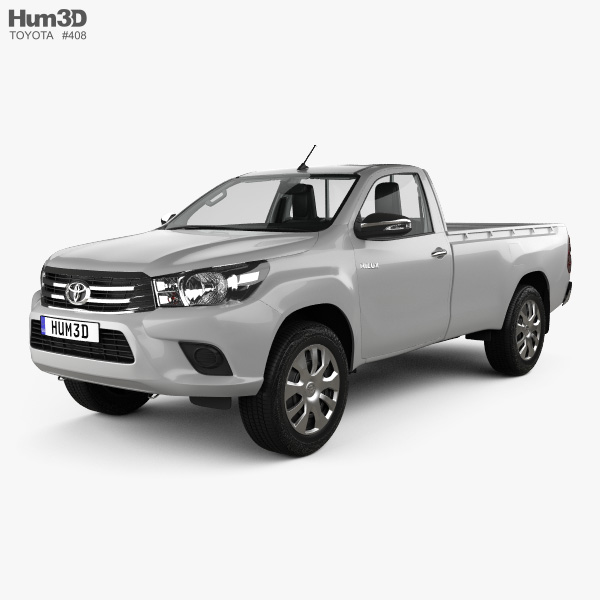 Toyota Hilux Single Cab SR с детальным интерьером 2015 3D модель