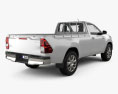 Toyota Hilux Single Cab SR 인테리어 가 있는 2015 3D 모델  back view