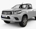 Toyota Hilux Single Cab SR with HQ interior 2015 3d model