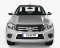 Toyota Hilux Cabina Simple SR con interior 2015 Modelo 3D vista frontal