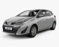 Toyota Yaris Хэтчбек с детальным интерьером 2021 3D модель