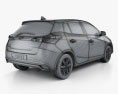 Toyota Yaris 해치백 인테리어 가 있는 2021 3D 모델 