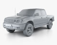 Toyota Tacoma Cabine Double Limited 2004 Modèle 3d clay render