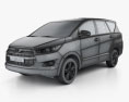 Toyota Innova з детальним інтер'єром 2019 3D модель wire render