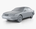 Toyota Avalon 1999 3D-Modell clay render