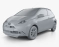 Toyota Aygo x-cite 3-door 2020 3d model clay render