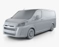 Toyota Hiace パッセンジャーバン L1H1 Deluxe 2023 3Dモデル clay render