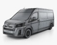 Toyota Hiace Passenger Van L2H2 GL 2022 3d model wire render