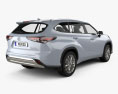 Toyota Highlander Platinum 2022 Modèle 3d vue arrière