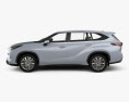 Toyota Highlander Platinum 2022 3D模型 侧视图